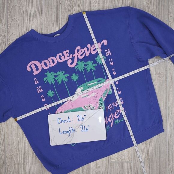 VTG Y2K Dodge Blue Pullover Crewneck Sweater American Muscle Cars Challenger L - Picture 7 of 7